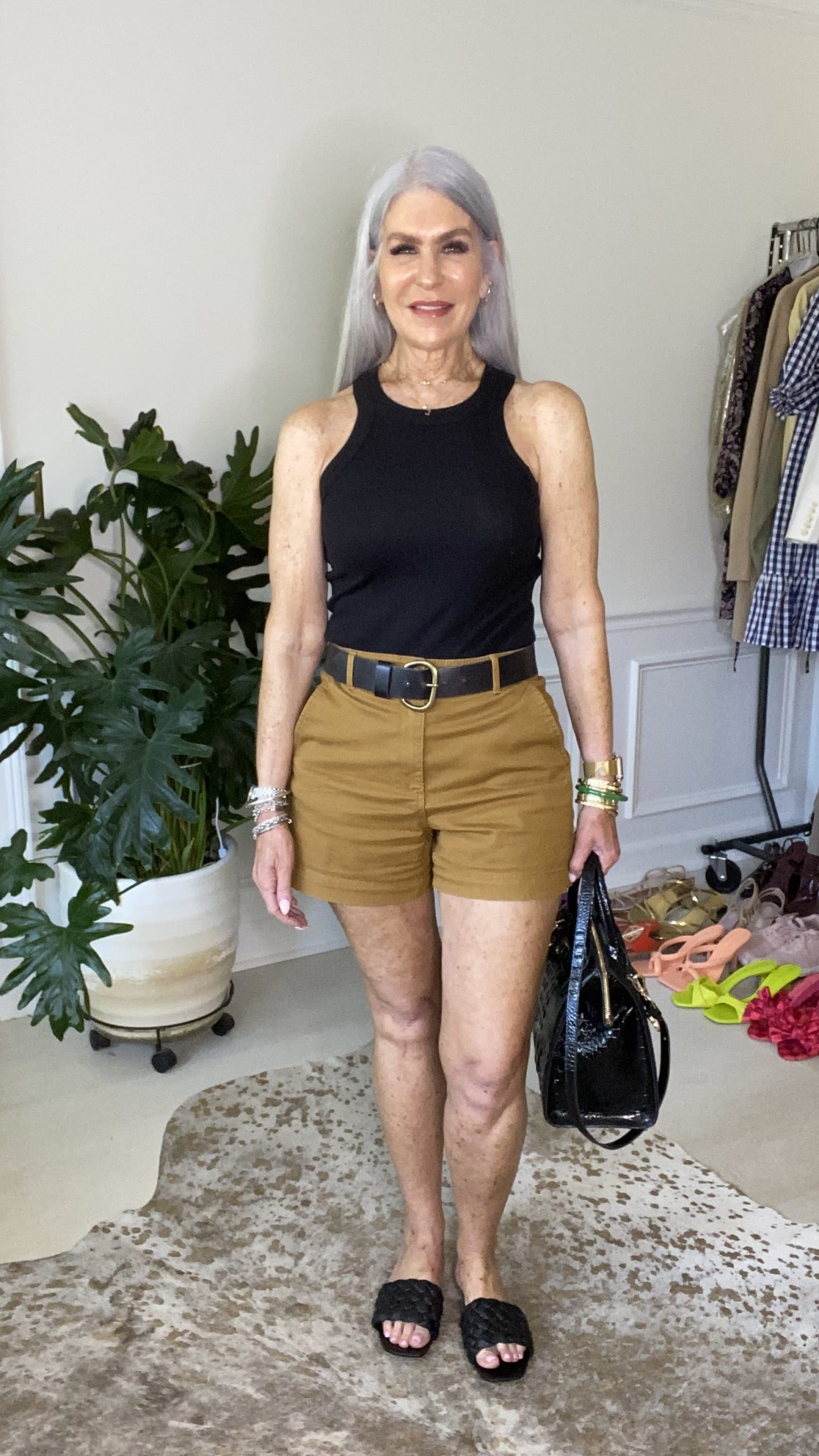 woman wearing tank top- five fashion staples for summer
